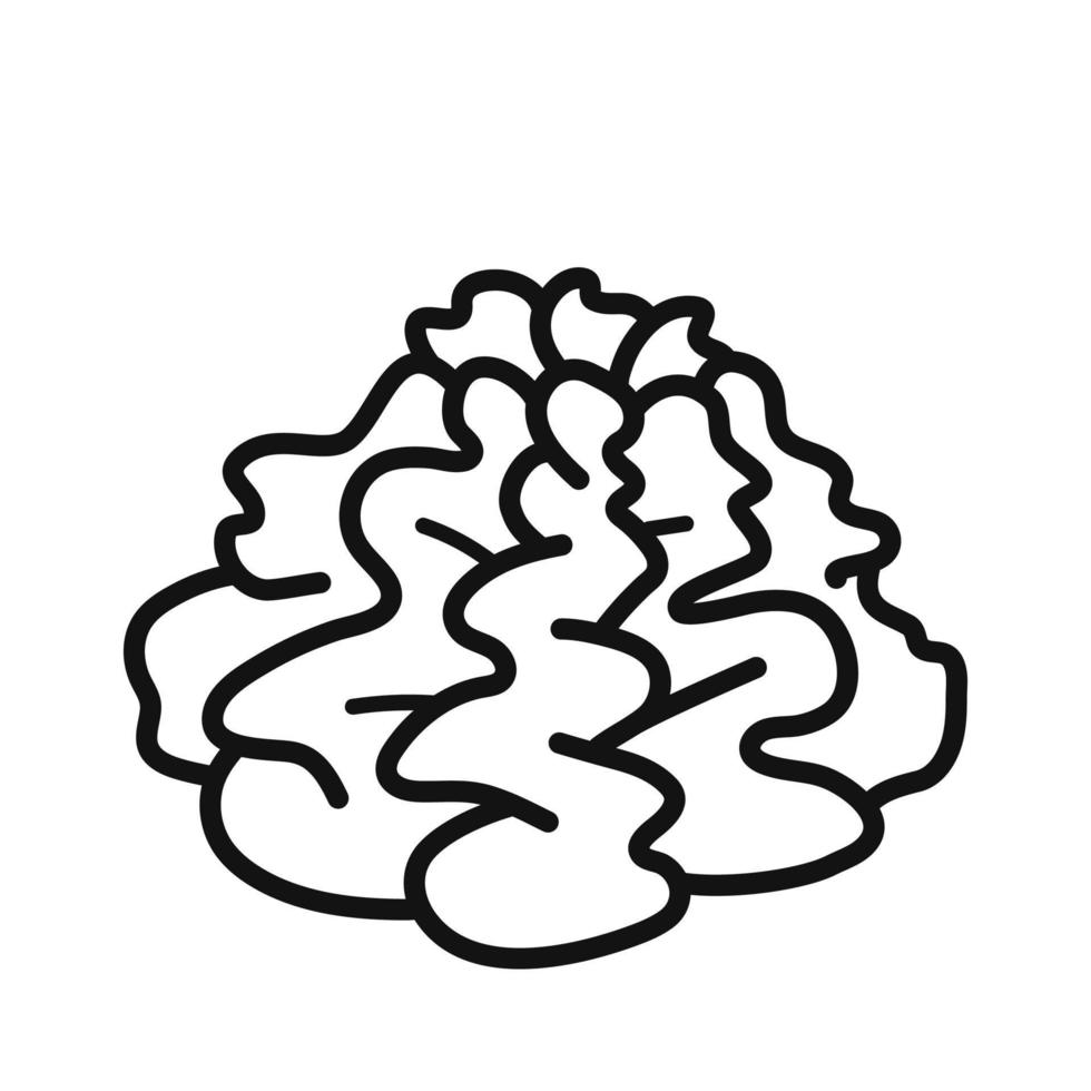 Wasabi. Japanese horseradish for sushi. Japanese food element. Doodle sketch style. Vector illustration isolated on white background.