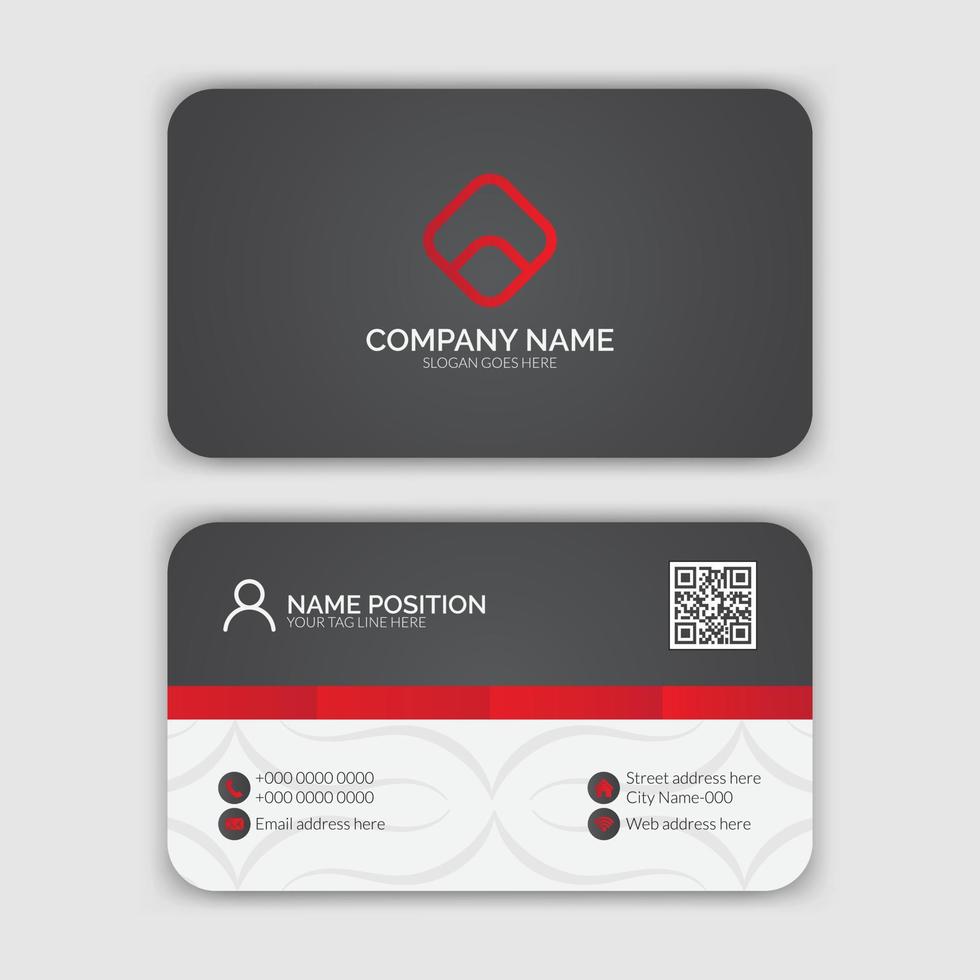 Modern corporate business card template design vector