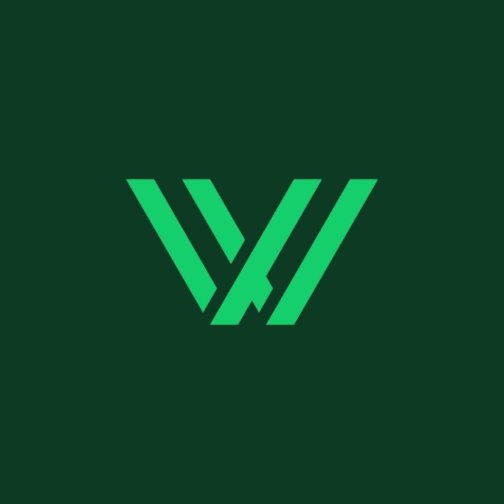 W Letter Corporate Logo Symbol Minimalist Simple Modern Elegant vector