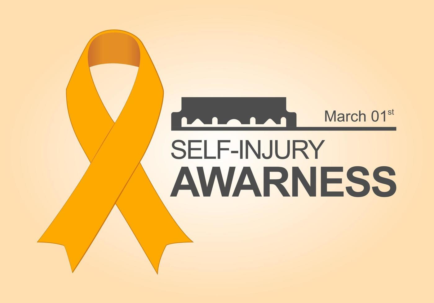 Self injury awarness day vector