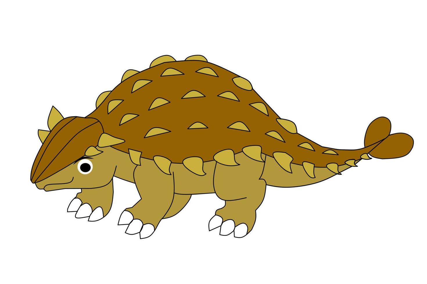 Ankylosaurus Dinosaur With white background elements. Vector illustration.