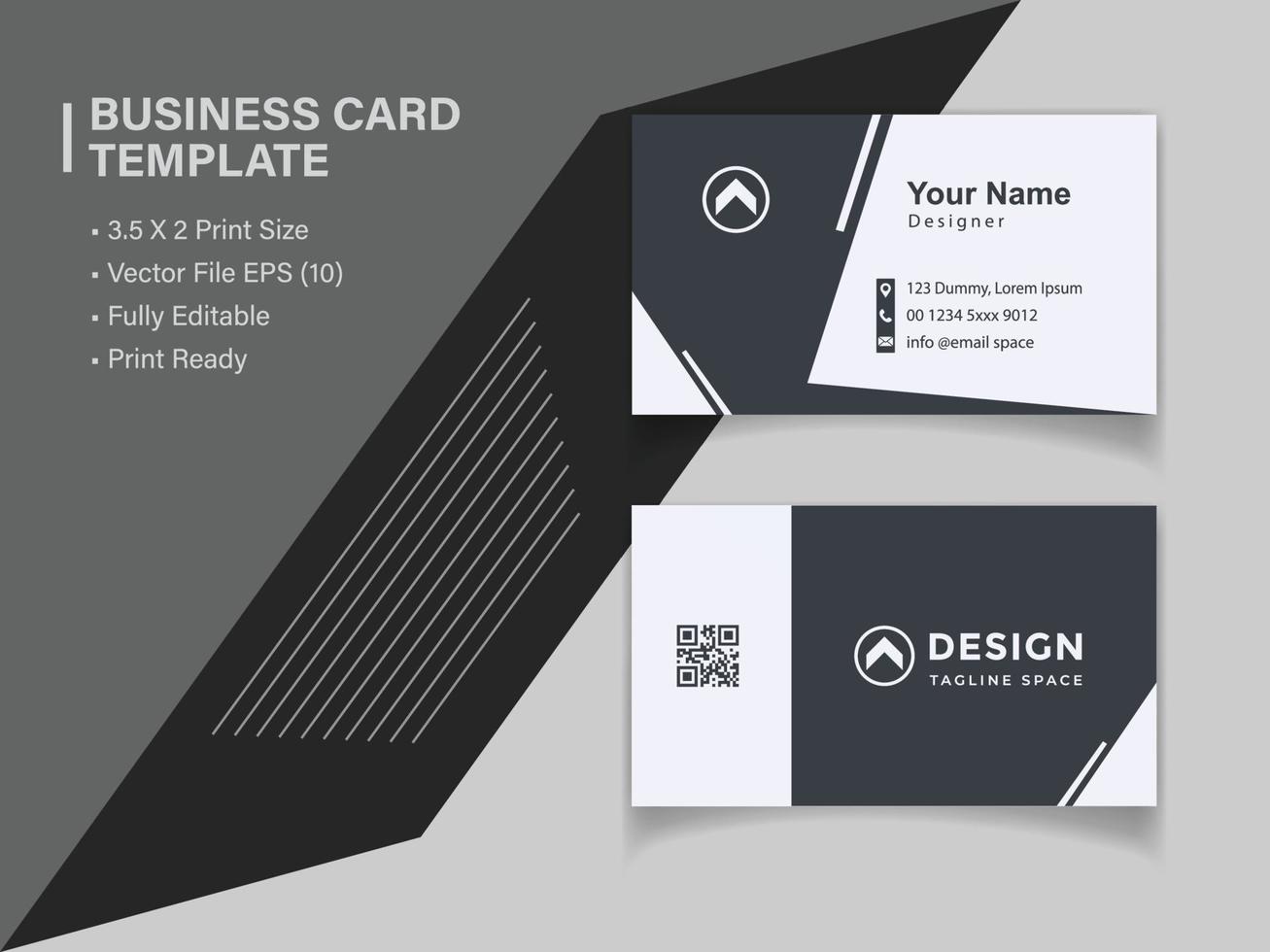 Abstract shape visiting card business card template vector