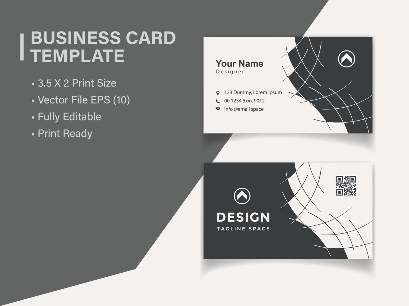 Minimal visiting card design template vector