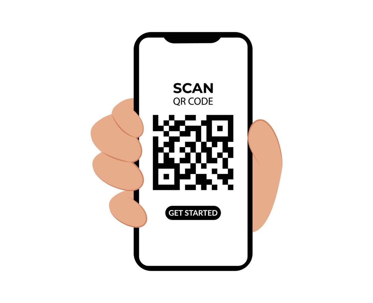 hand icon showing handphone screen vector