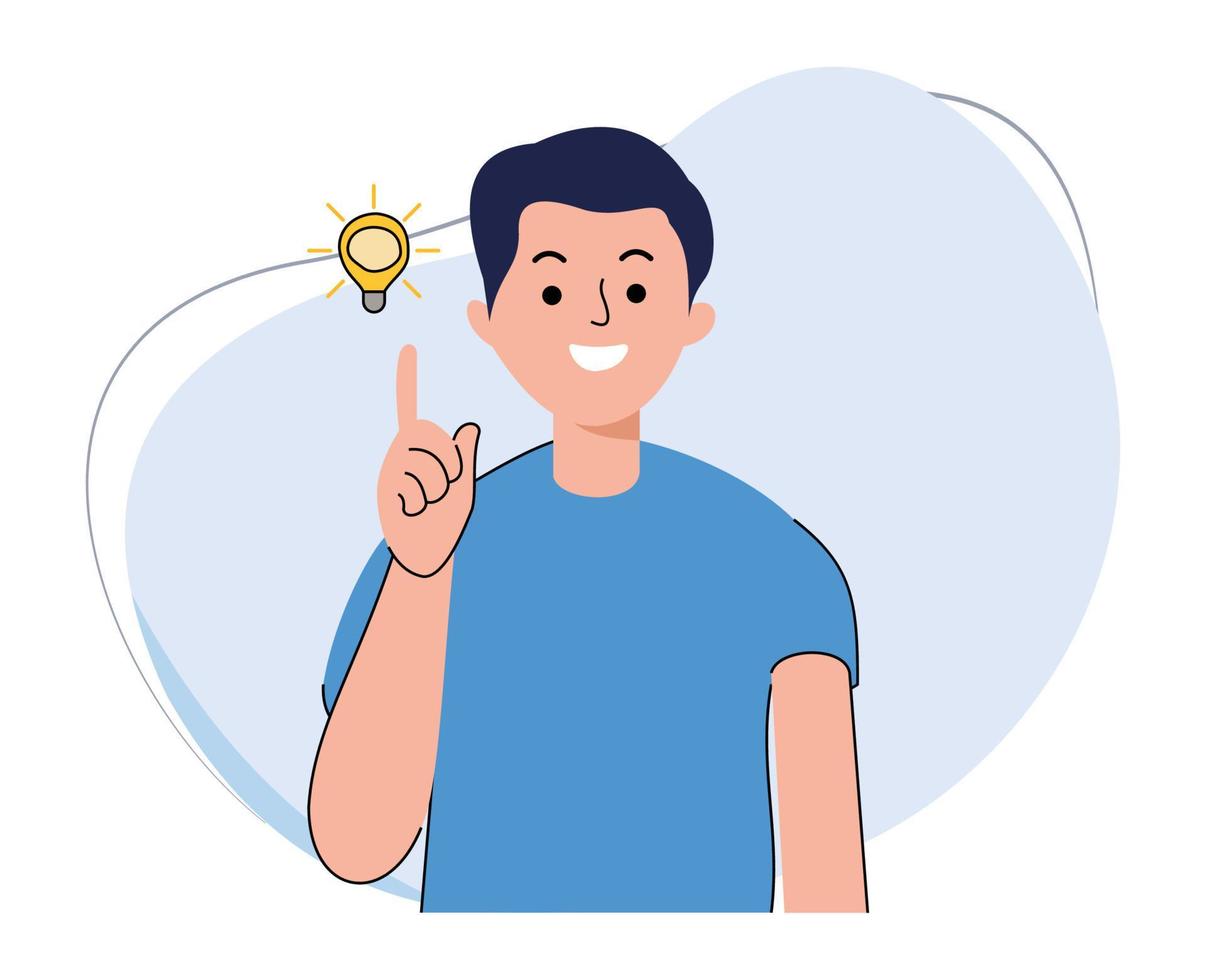 man showing good idea gesture. great idea concept vector