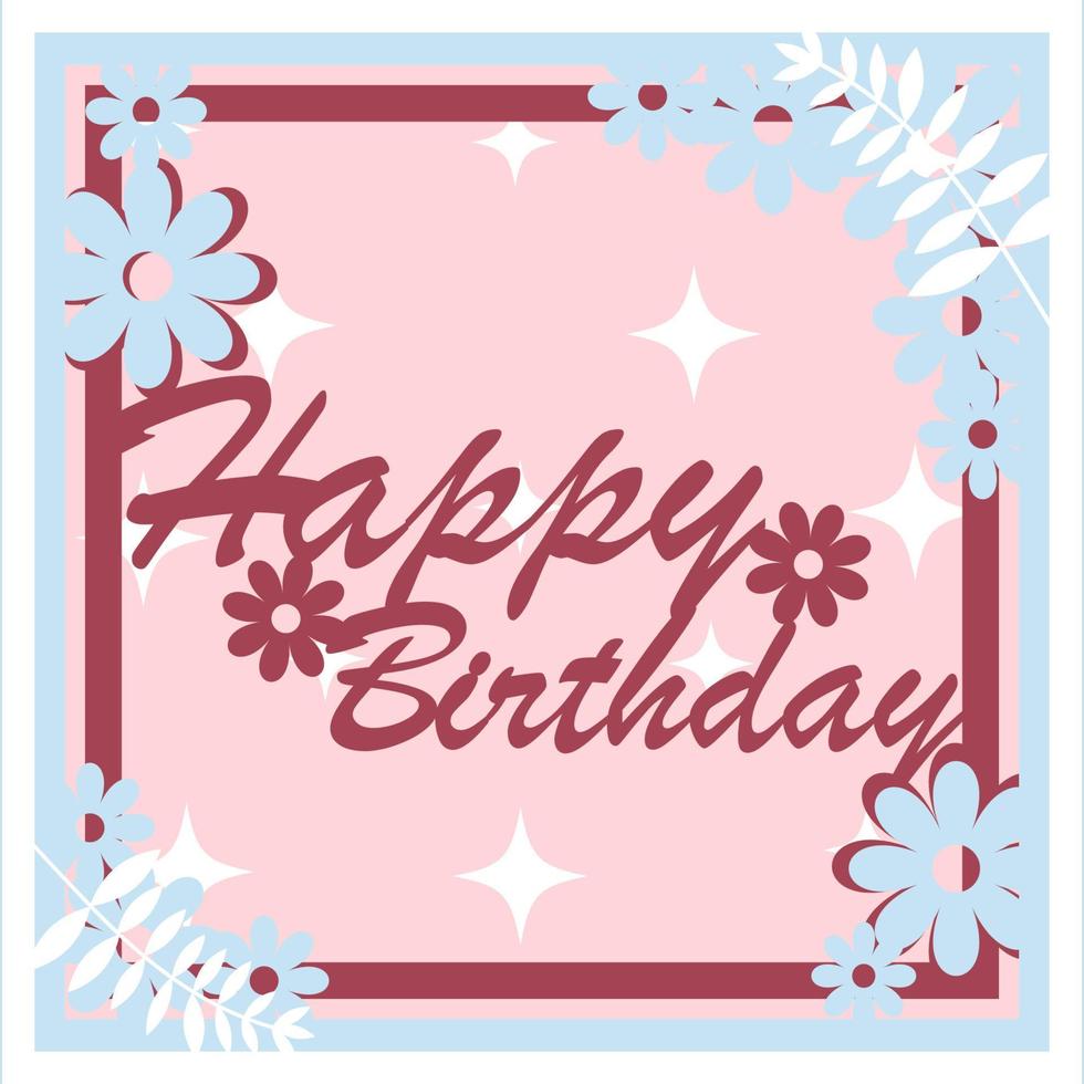 happy birthday greeting card vector