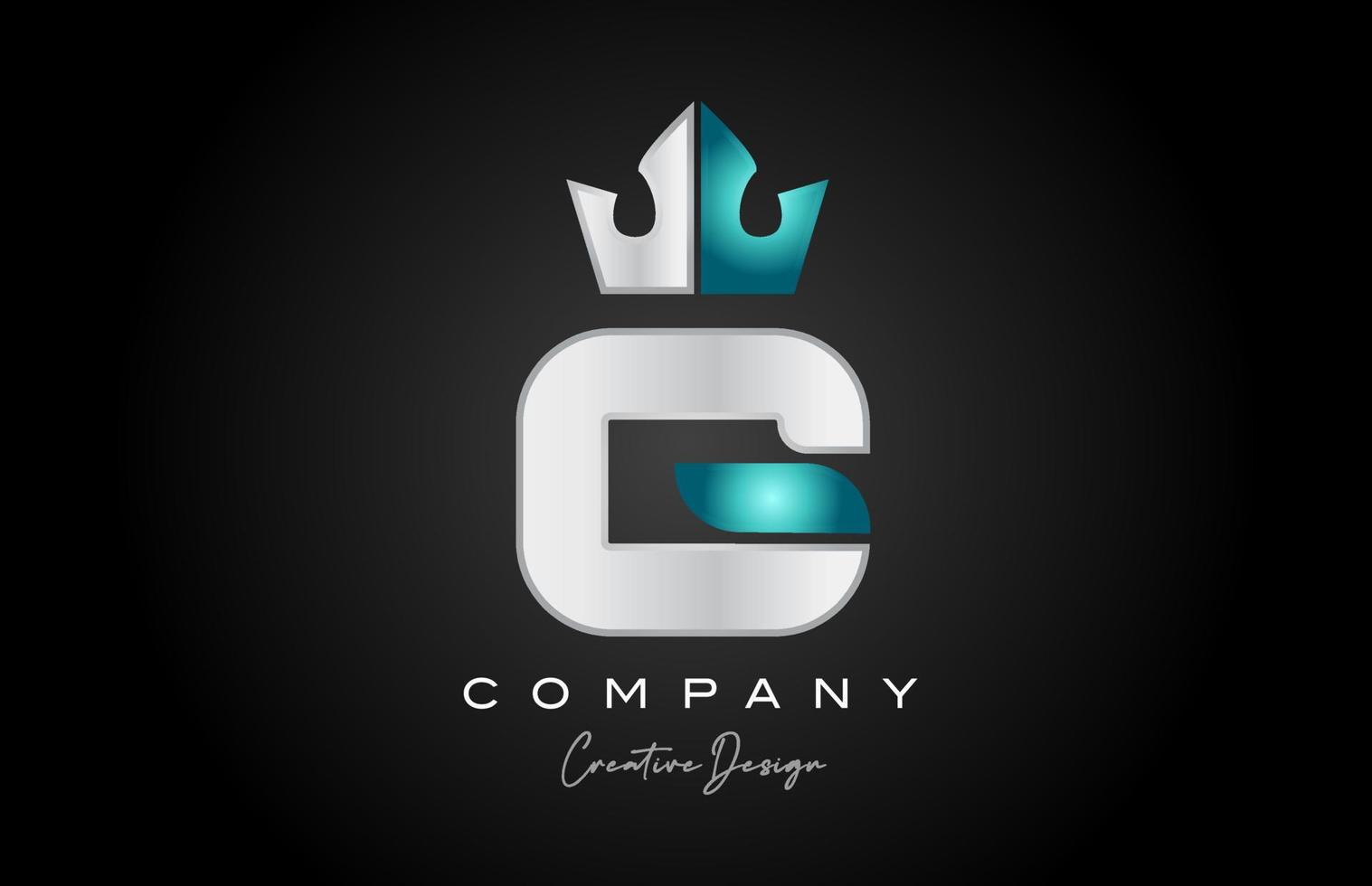 azul gris sol alfabeto letra logo icono diseño. creativo corona Rey modelo para negocio y empresa vector