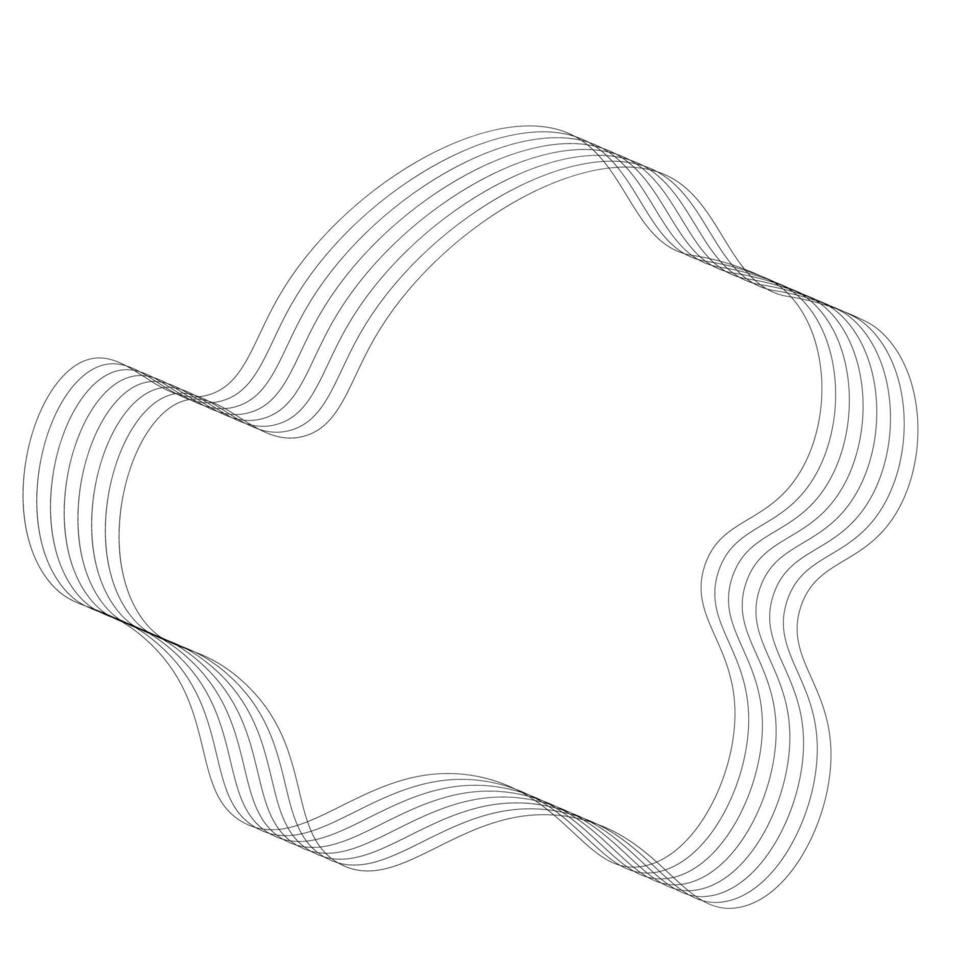 Vector Monoline Abstract Shape