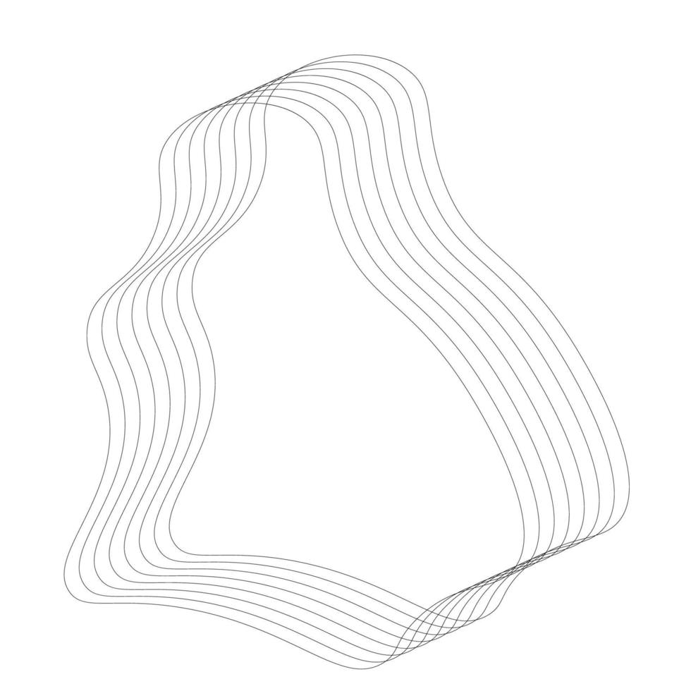 Vector Monoline Abstract Shape