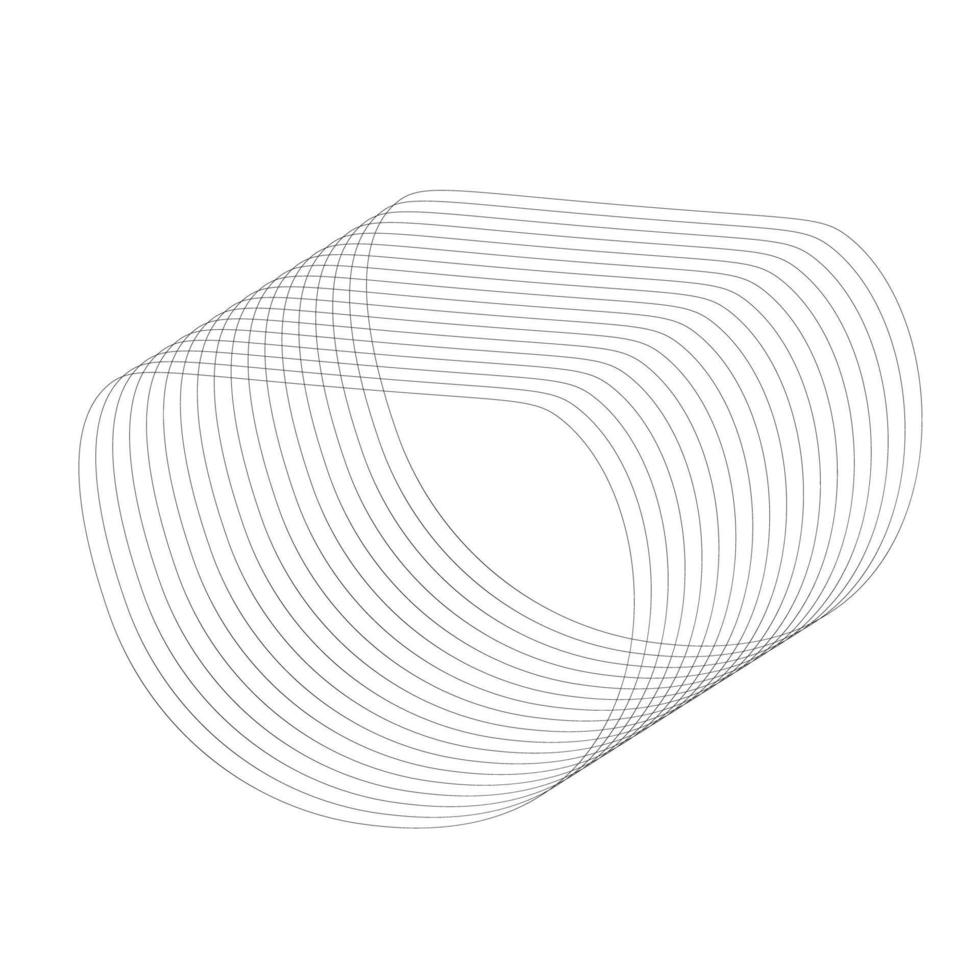 Vector Monoline Abstract Shape