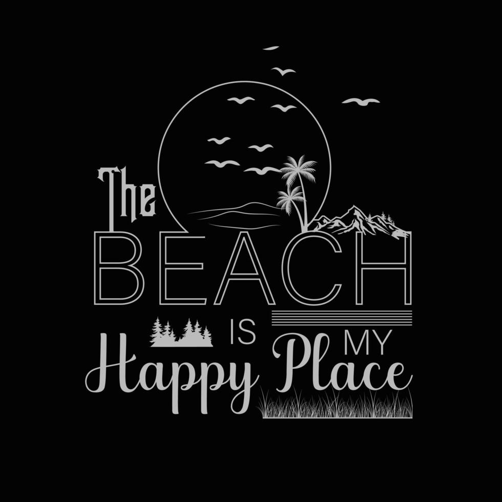 beach t-shirt design vector