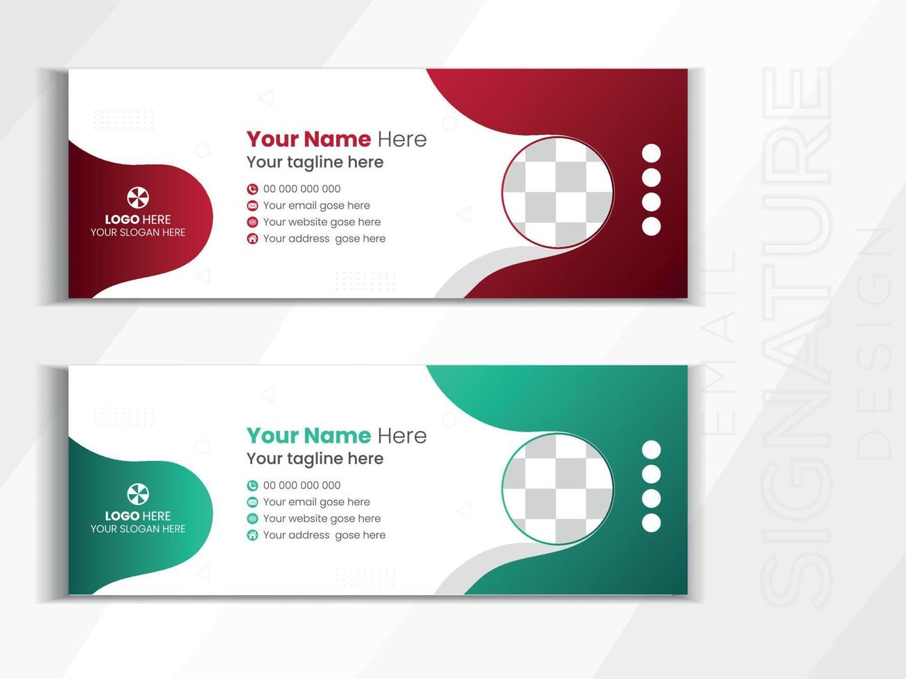 Email Signature Design tamplate. vector