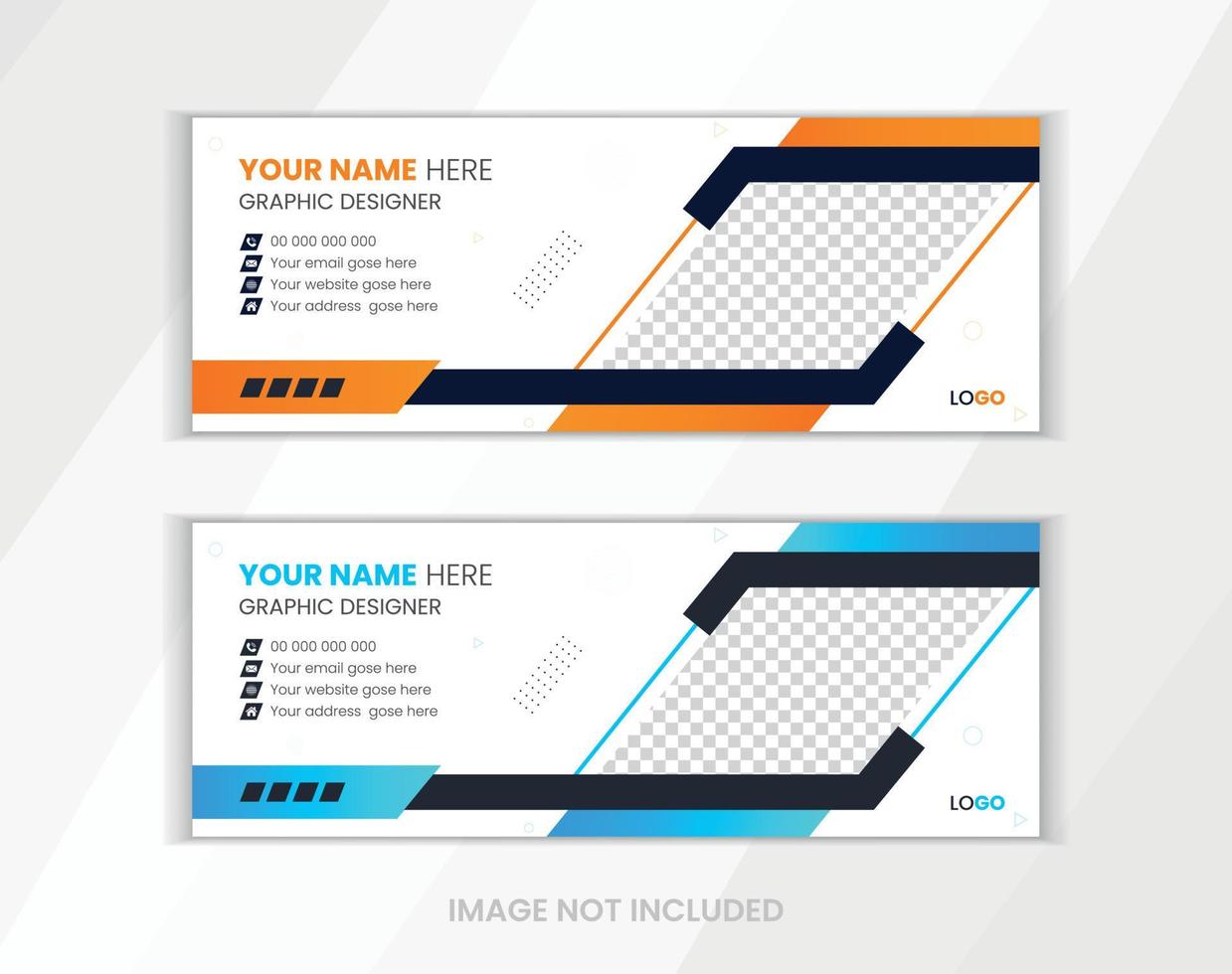 Email Signature Design tamplate. vector