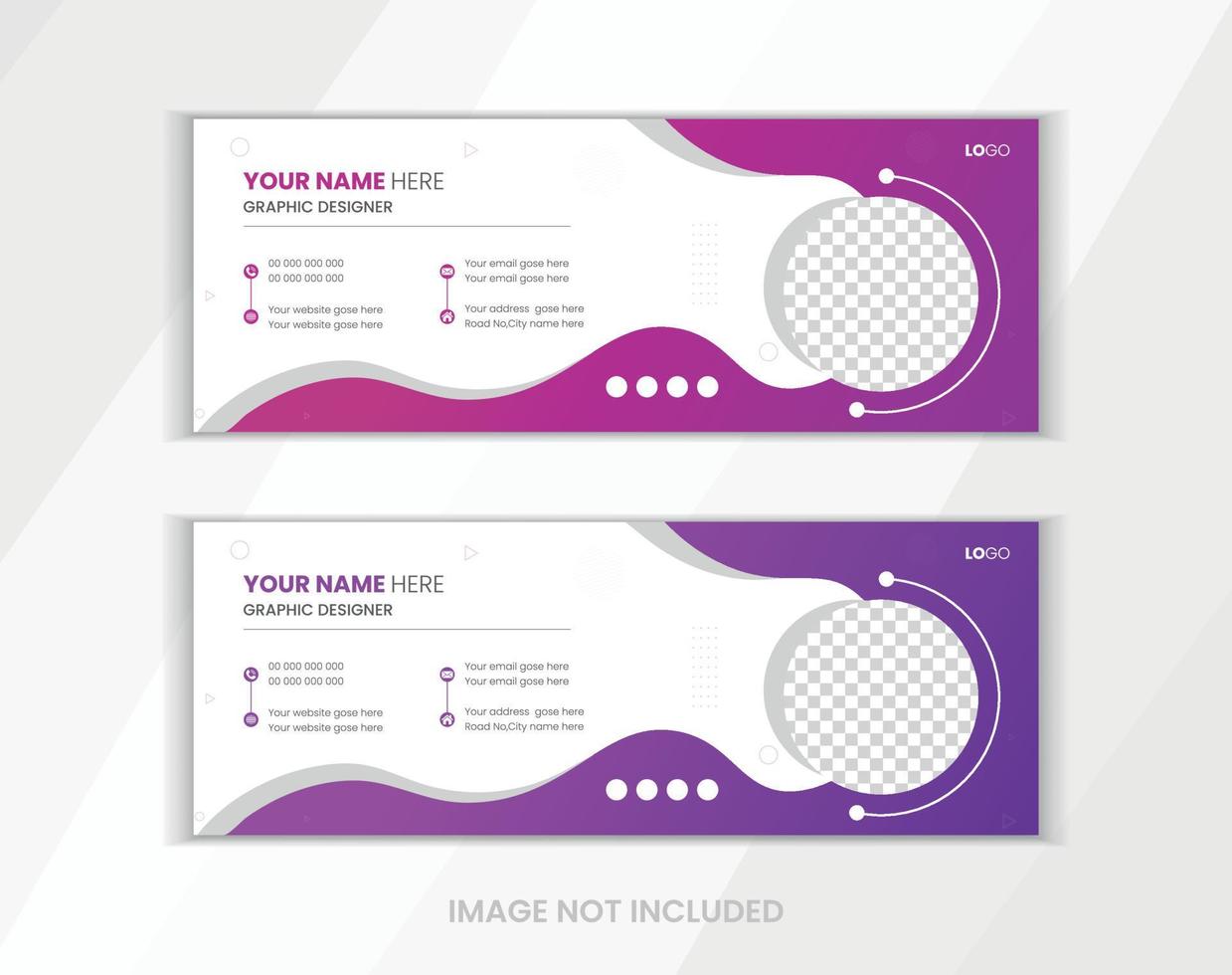 Email Signature Design tamplate. vector