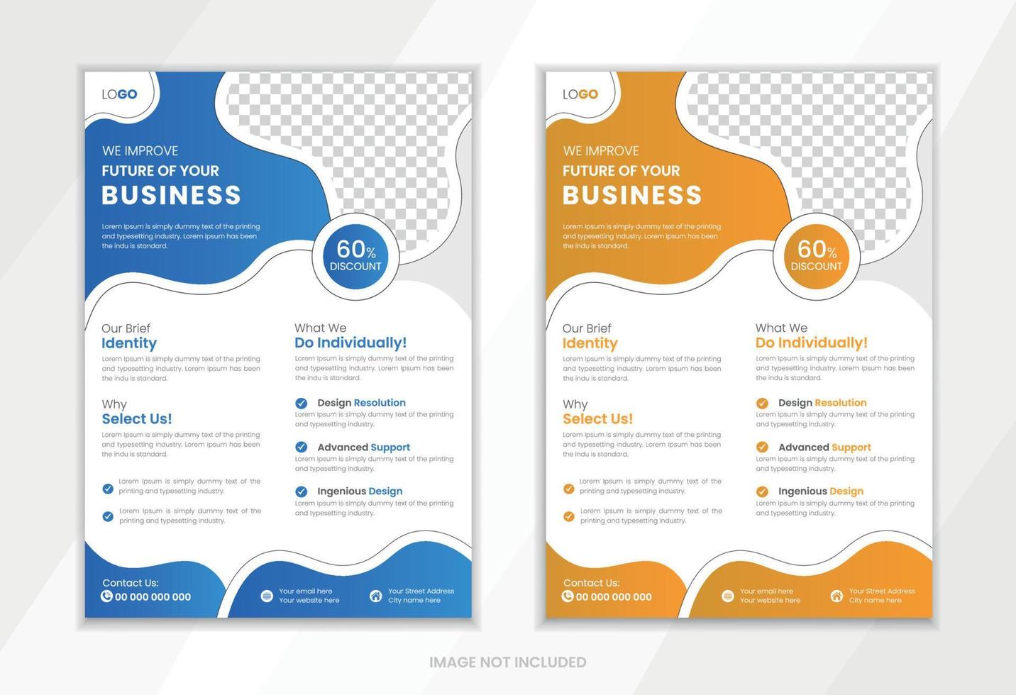 Corporate Business flyer design template vector design.