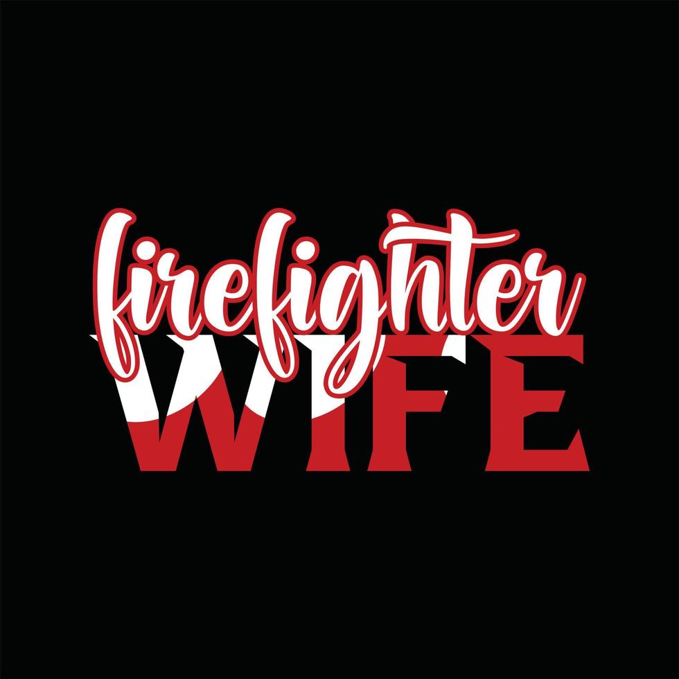 Firefighter T-shirt Design vector