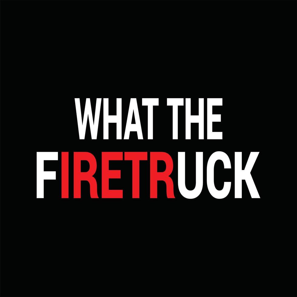 Firefighter T-shirt Design vector