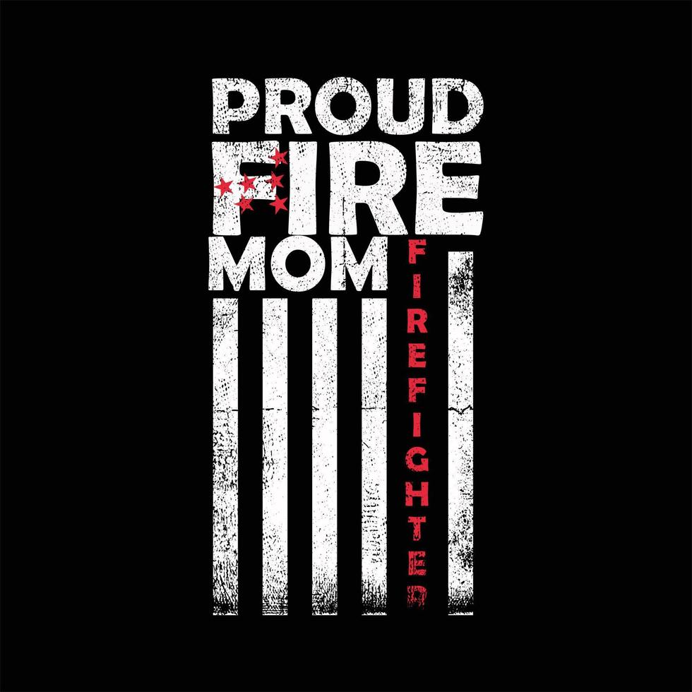 Firefighter T-shirt Design vector