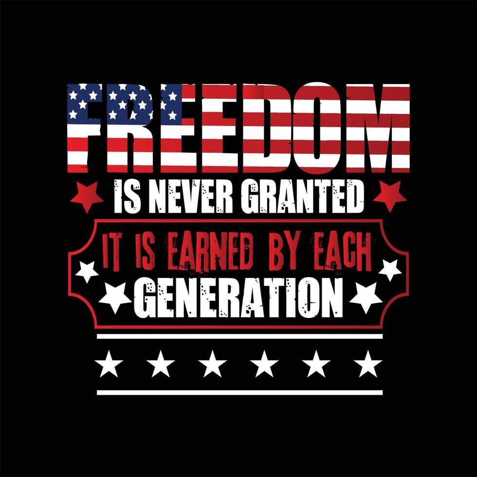 4th July T-shirt Design vector