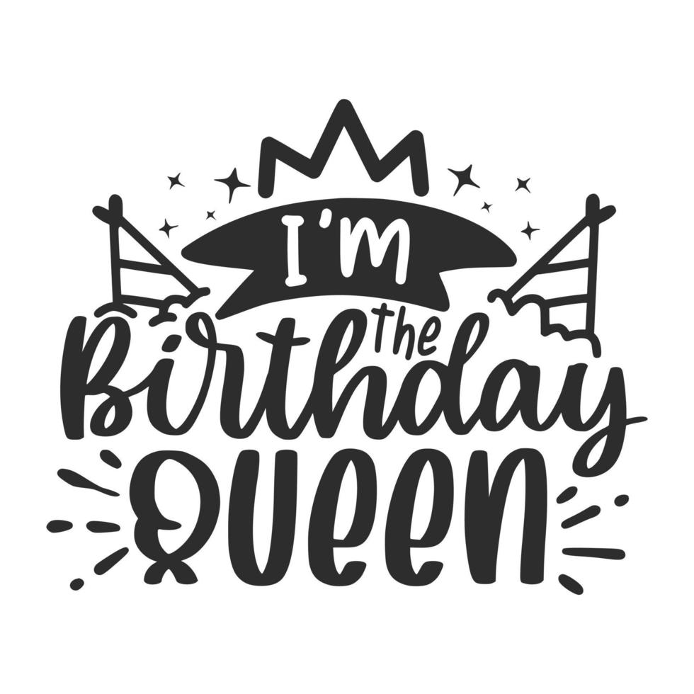 Birthday Party Lettering Quotes for Poster and T-Shirt Design vector