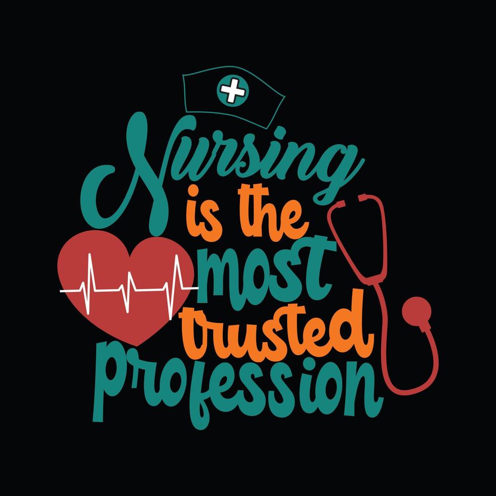Nurse T-shirt Design vector