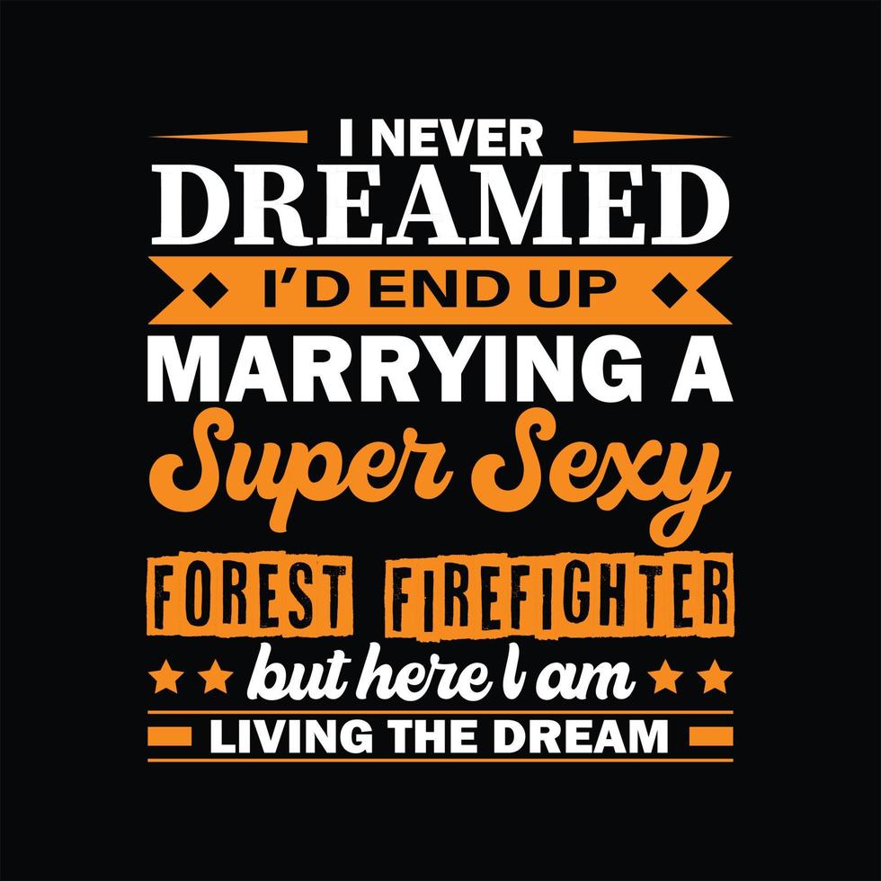 Firefighter T-shirt Design vector