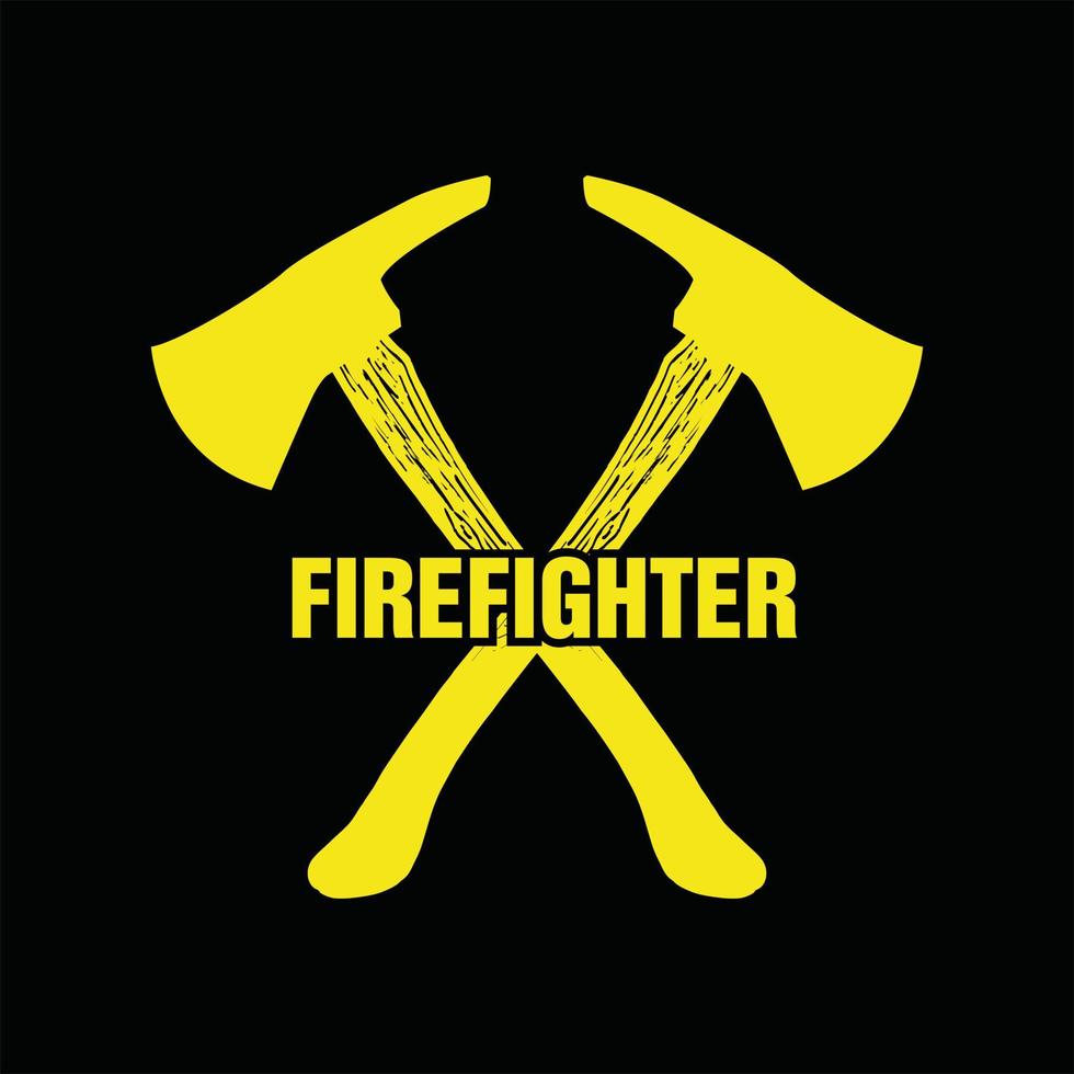 Firefighter T-shirt Design vector