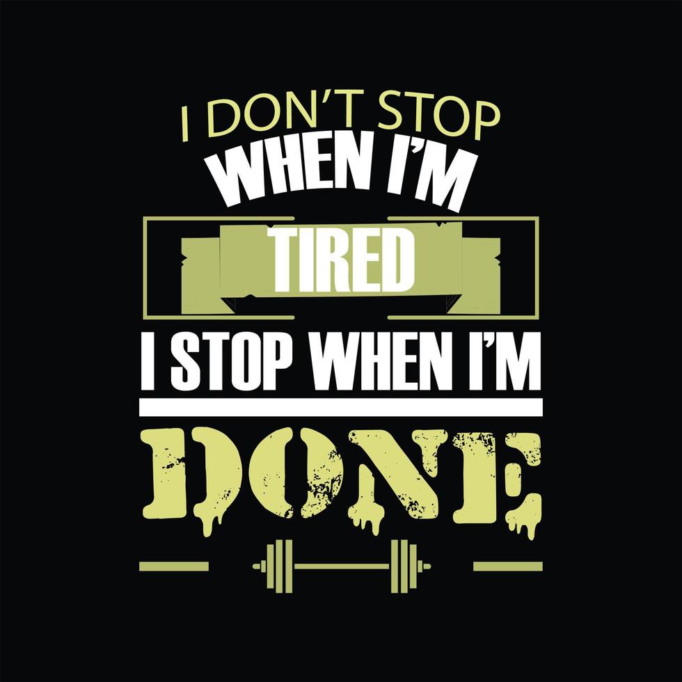 Gym T-shirt Design vector