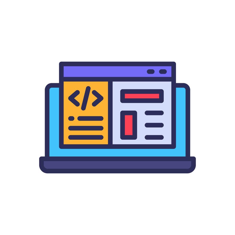 web development icon for your website, mobile, presentation, and logo design. vector