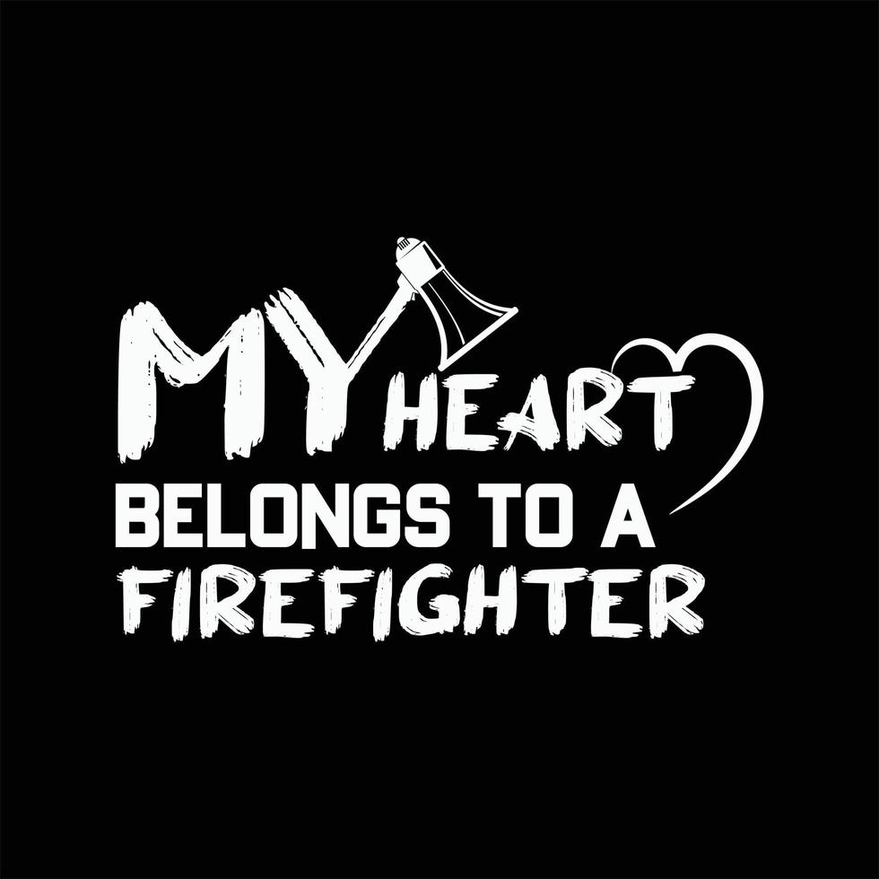 Firefighter T-shirt Design vector