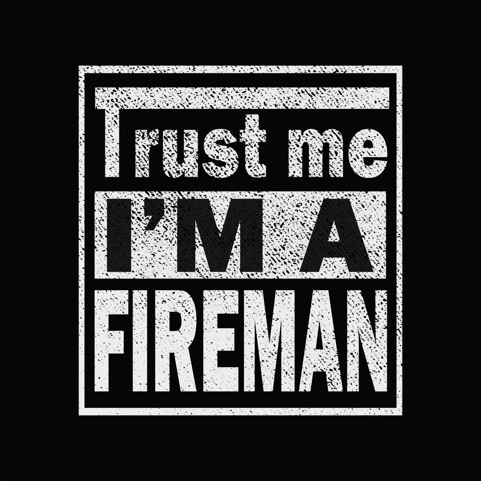 Firefighter T-shirt Design vector