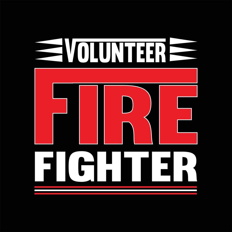 Firefighter T-shirt Design vector