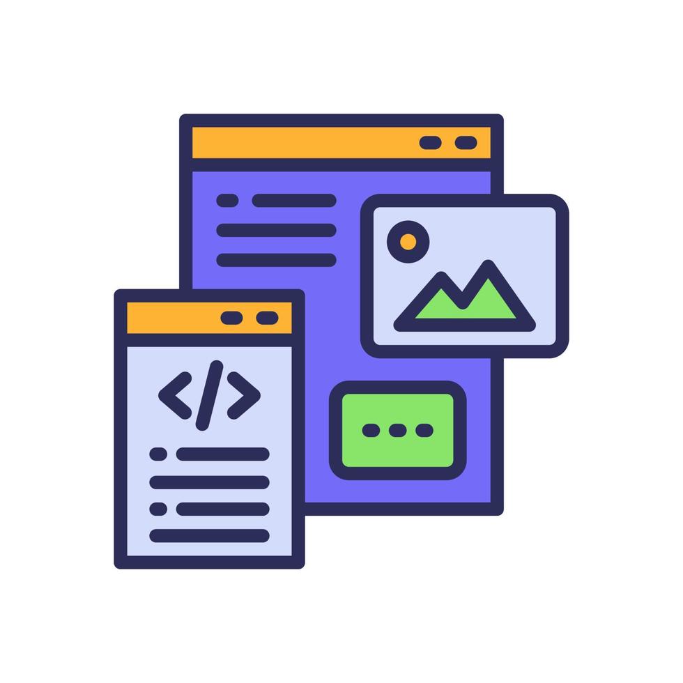 web programming icon for your website, mobile, presentation, and logo design. vector
