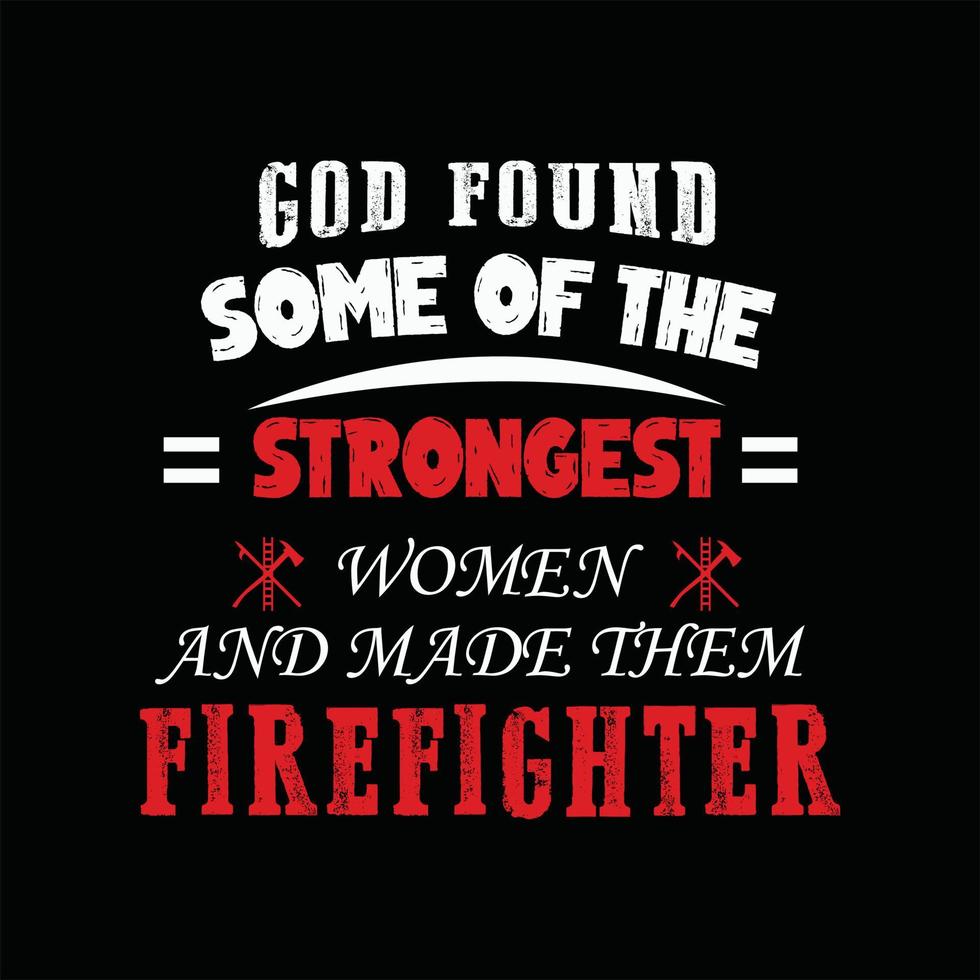 Firefighter T-shirt Design vector