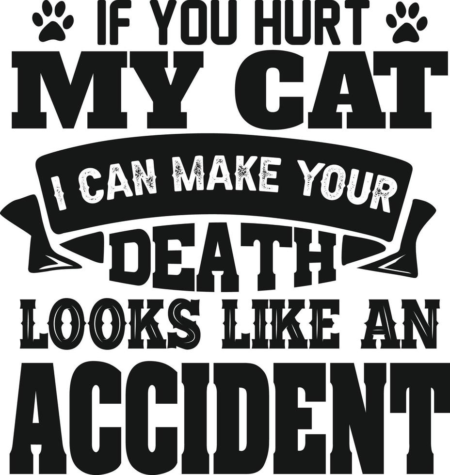 Cat T-shirt Design vector