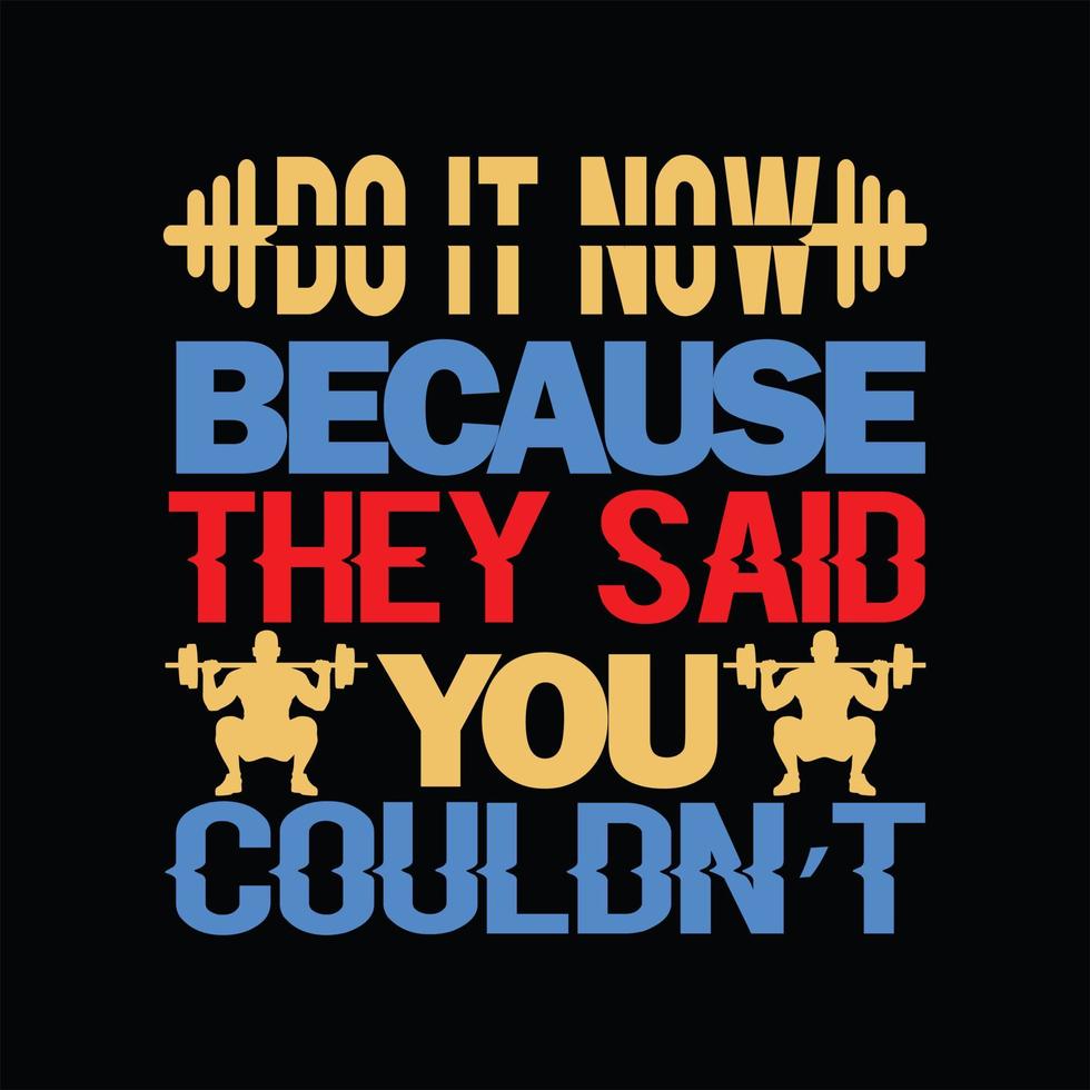 Gym T-shirt Design vector