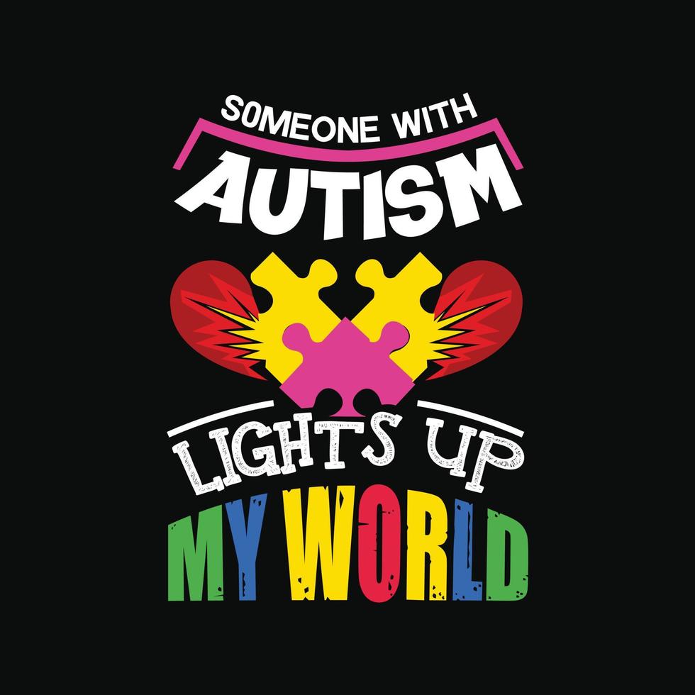 Autism T-shirt Design vector