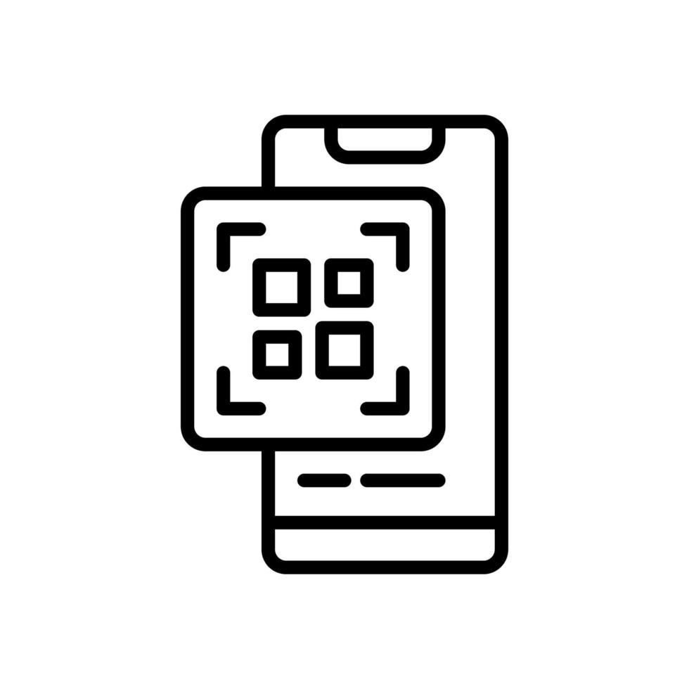 qr código icono para tu sitio web diseño, logo, aplicación, ui vector