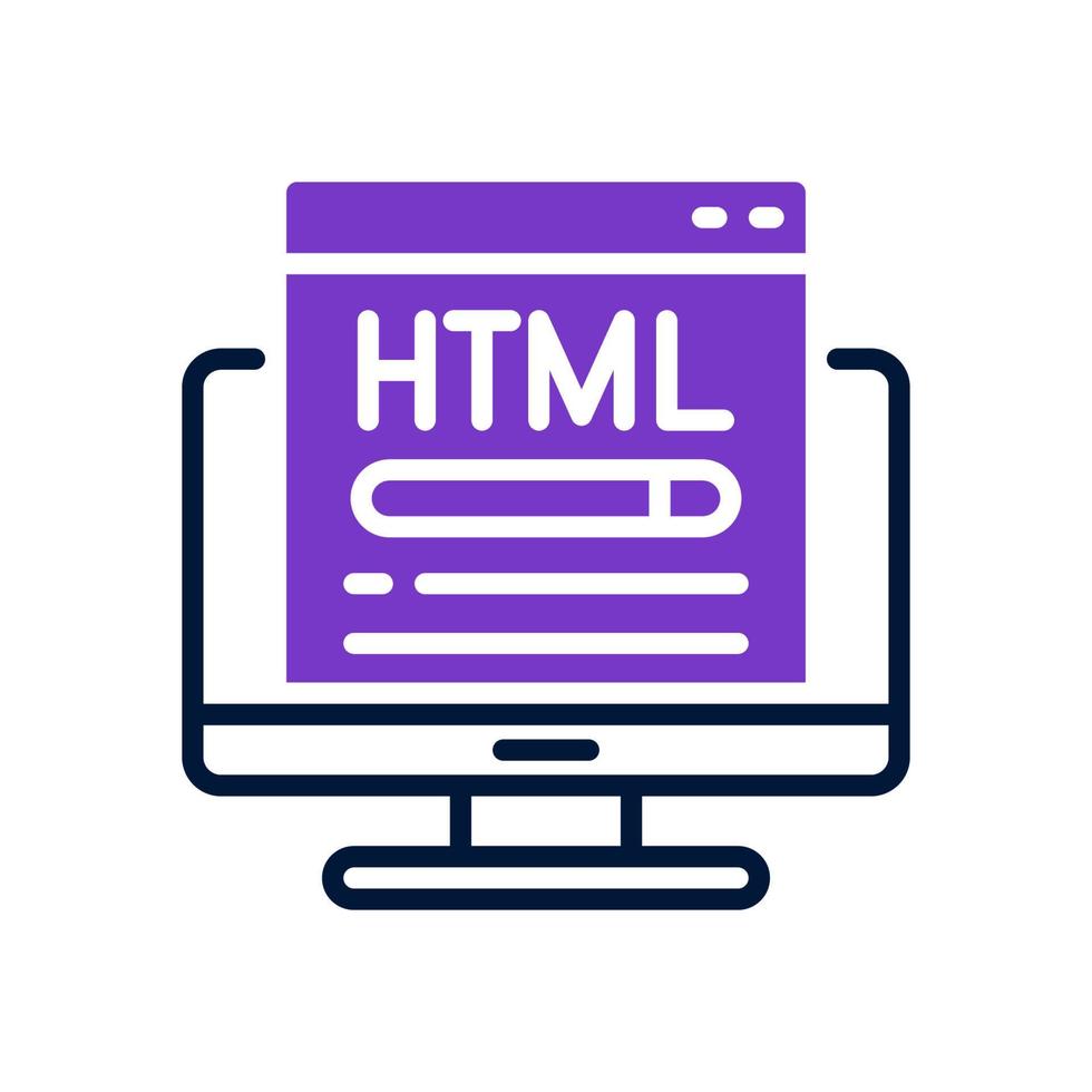 html icono para tu sitio web, móvil, presentación, y logo diseño. vector