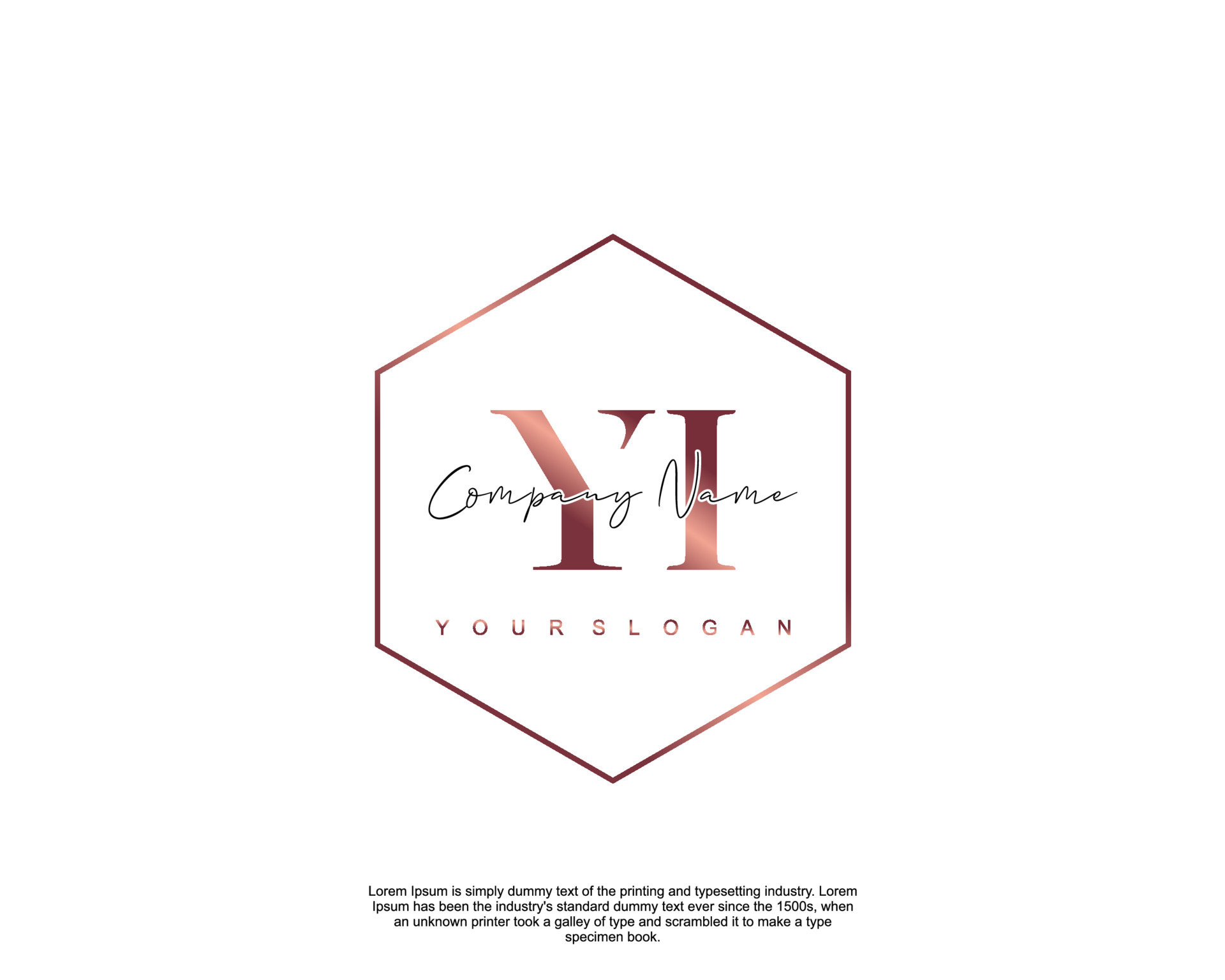 Initial yl logo design template creative letter Vector Image