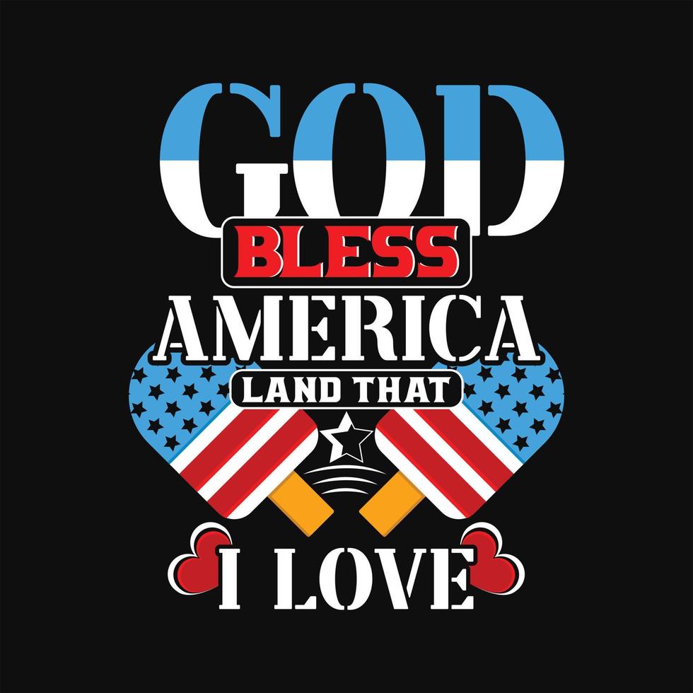 4th July T-shirt Design vector