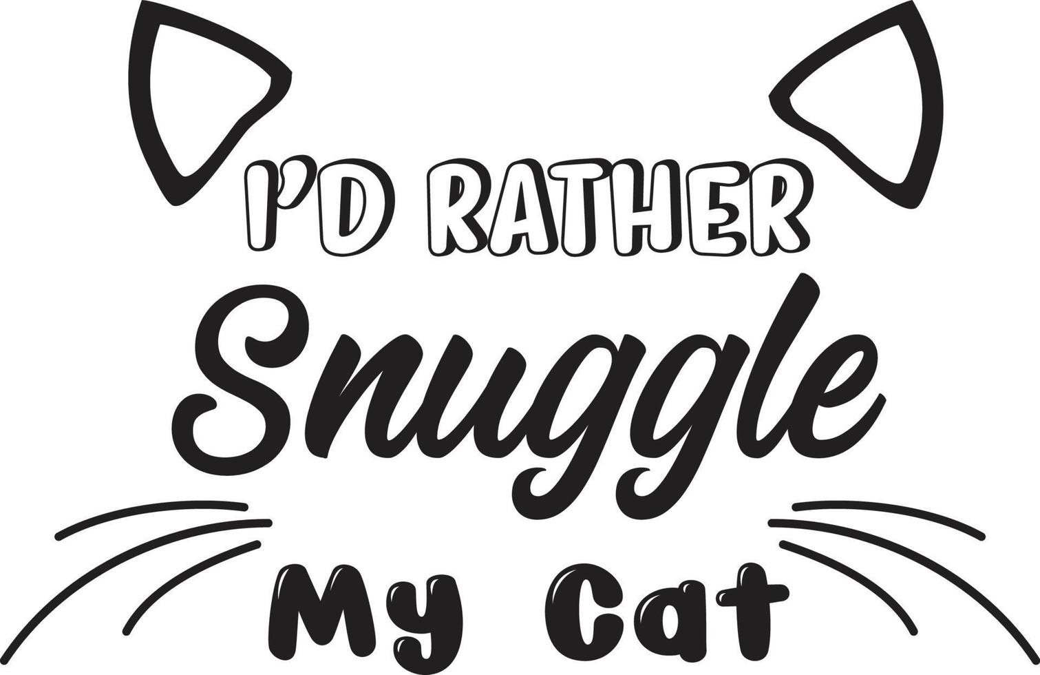 Cat T-shirt Design vector