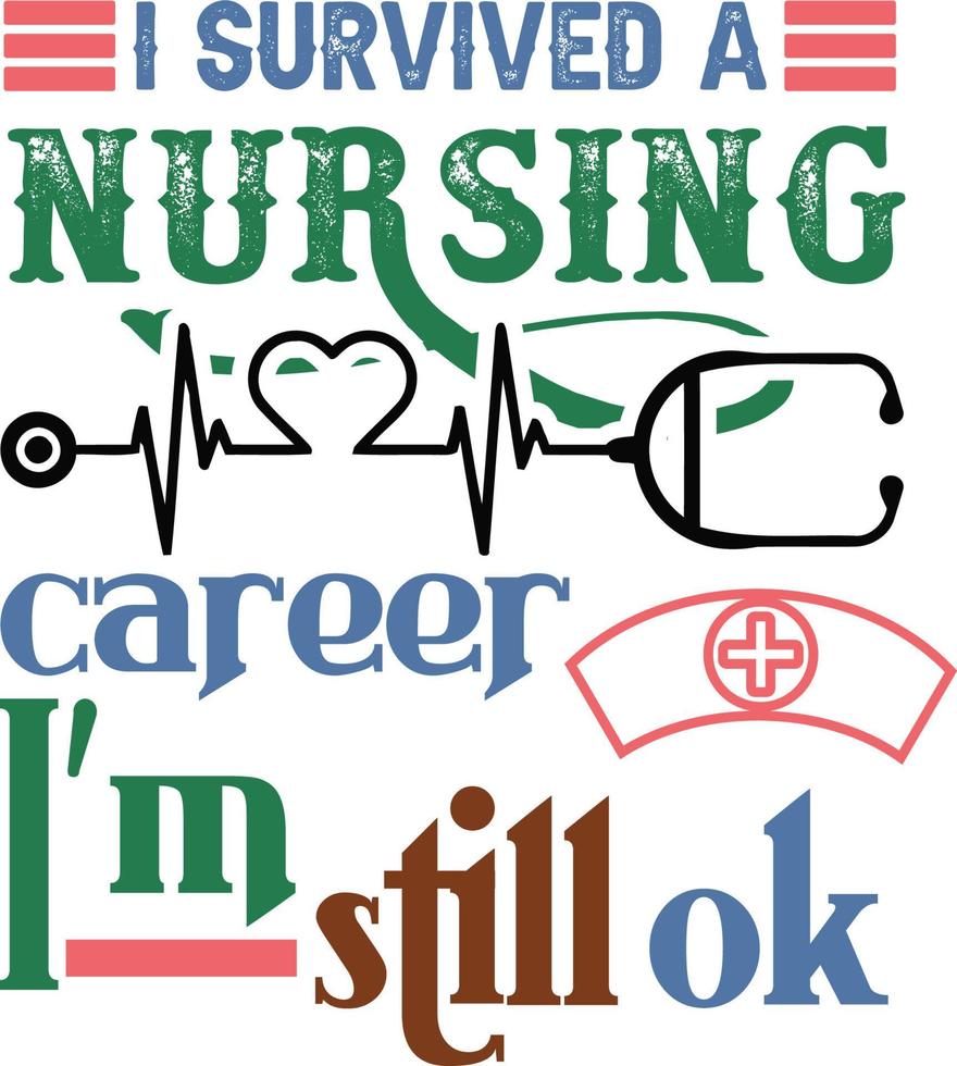 Nurse T-shirt Design vector