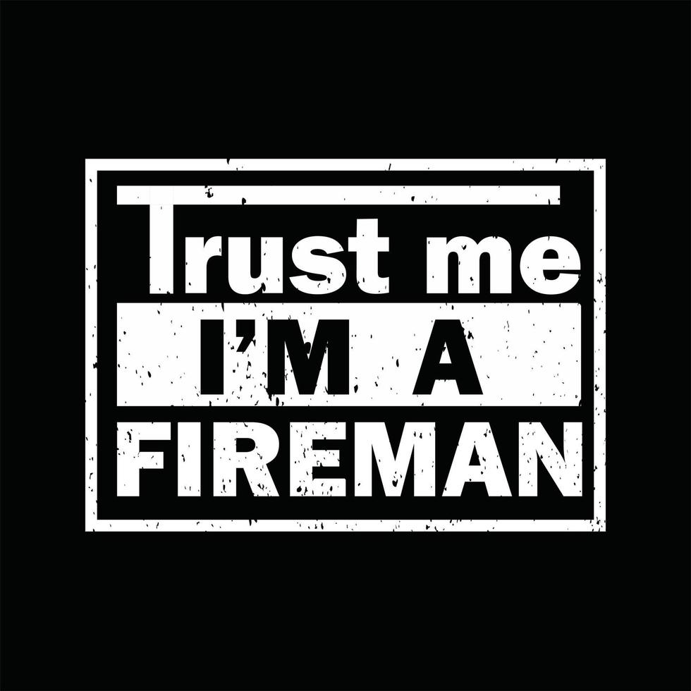 Firefighter T-shirt Design vector