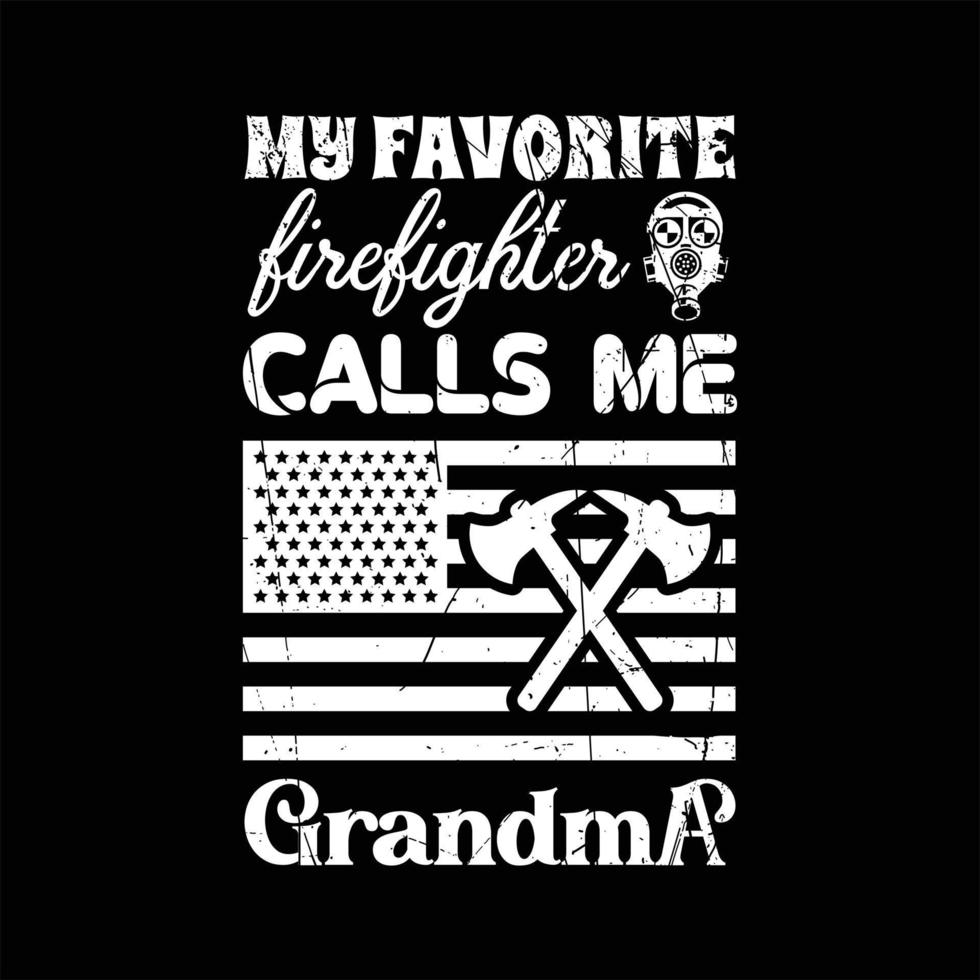 Firefighter T-shirt Design vector