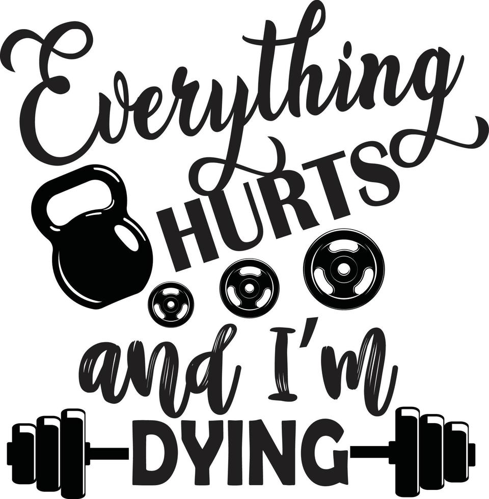 Gym T-shirt Design vector