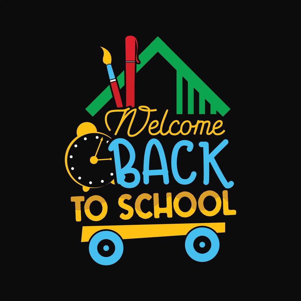 Back To School T-shirt Design vector