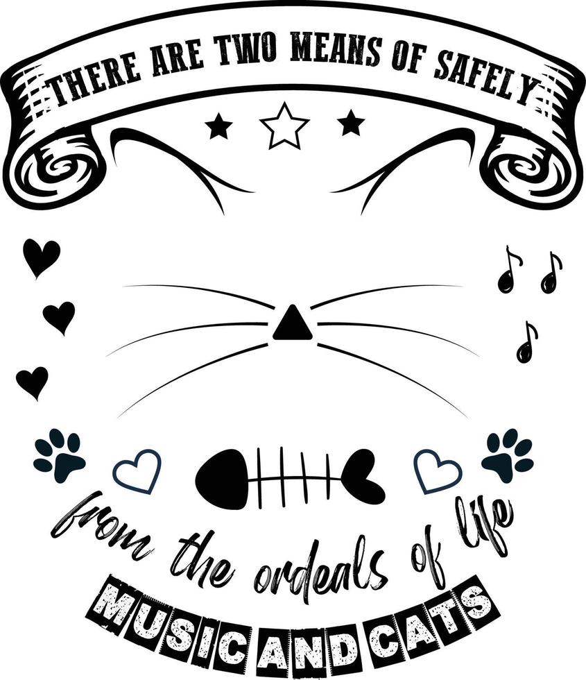 Cat T-shirt Design vector