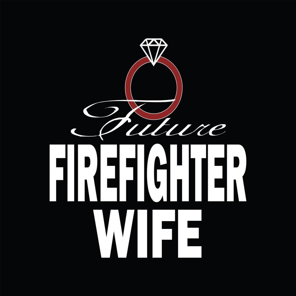Firefighter T-shirt Design vector