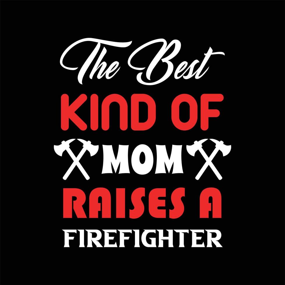 Firefighter T-shirt Design vector